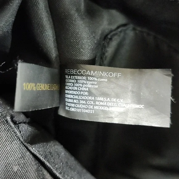 Rebecca Minkoff Bree MD Top Zip Satchel Black Pebbled Leather Purse Handbag - Picture 11 of 13